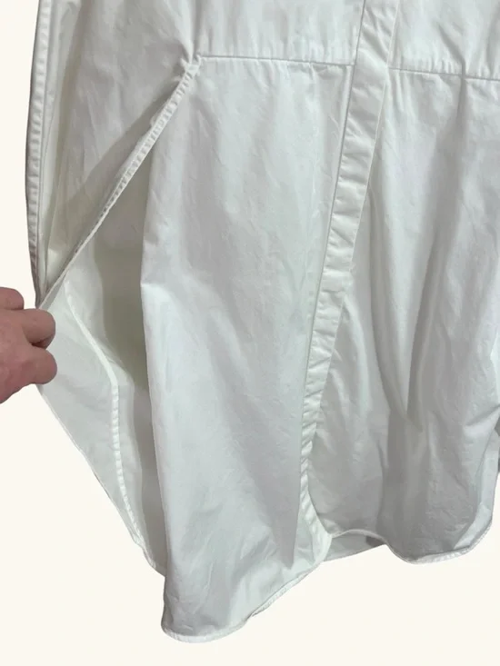 COS White Shirt Dress Cotton Architectural Layered Oversized Size 4 - Picture 6 of 16